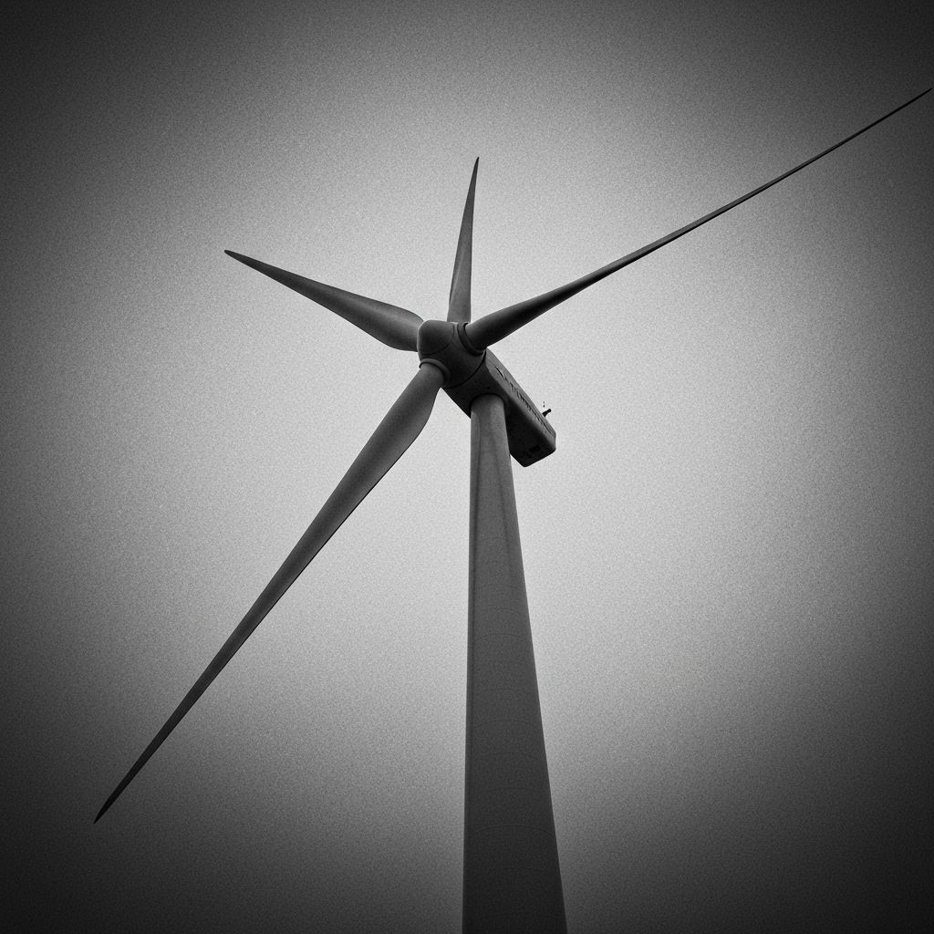 Wind turbine architectural photograph